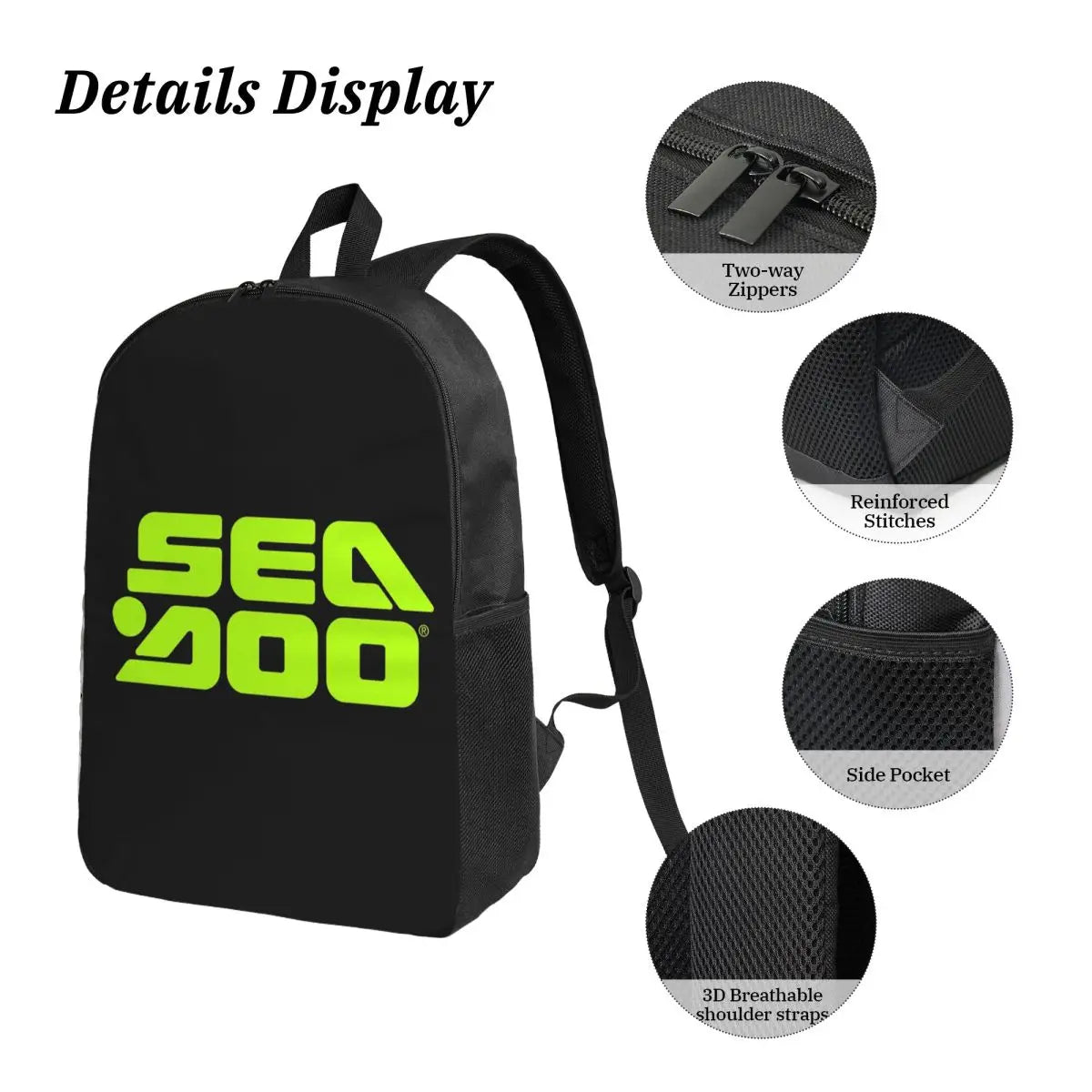 Set 3 Pièces Sea-Doo BRP Marine – Sac à Dos + Lunch Bag + Trousse | École & Nautisme