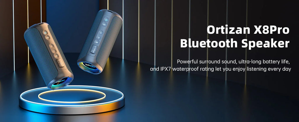 Enceinte Bluetooth Portable Ortizan X8 Pro – 40W, IPX7, RGB, 30h d'autonomie