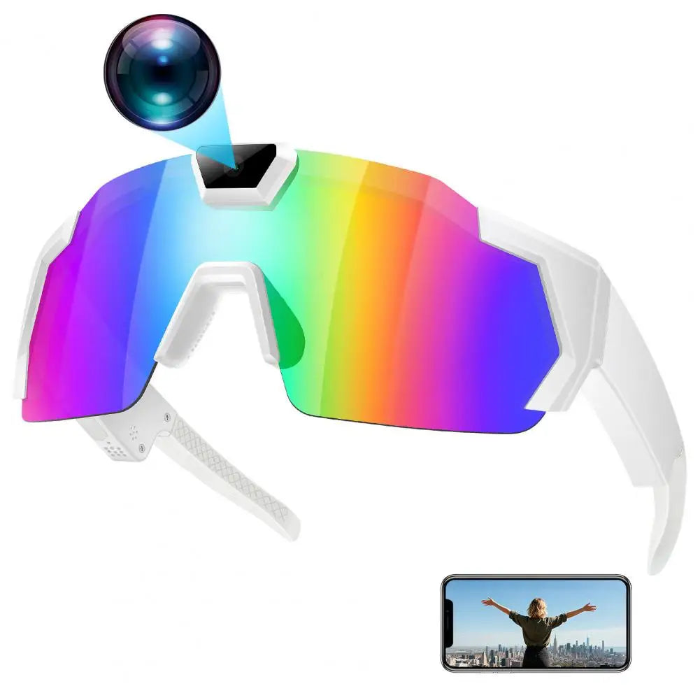 Lunettes connectées caméra intégrée 4K – Vidéo 1080P, Photo 12MP, Wi-Fi | Sport & Outdoor
