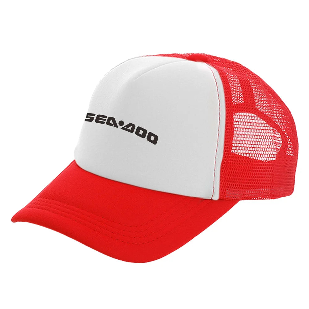 Sea-Doo Trucker Cap – Breathable Mesh, Unisex, Adjustable, Summer Motorcycle Boating