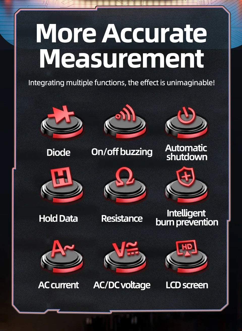 Digital Clamp Meter Multimeter High Precision