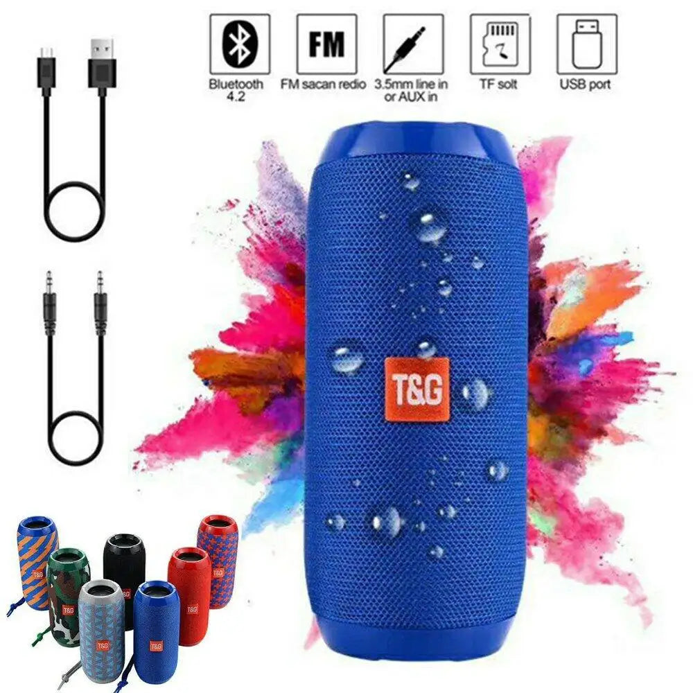 T&G TG-117 Portable Bluetooth Speaker – Stereo Sound, Deep Bass & FM Radio