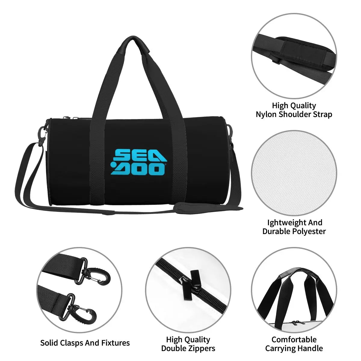Bolsa de Lona Impermeable Sea-Doo BRP Marine – Bolsa Grande de Deporte y Viaje | Gimnasio, Playa, Náutica