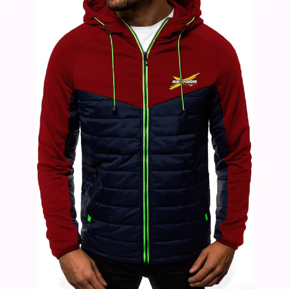 Chaqueta con cremallera Sea-Doo – Sudadera con capucha y logotipo de retazos BRP Primavera/Otoño