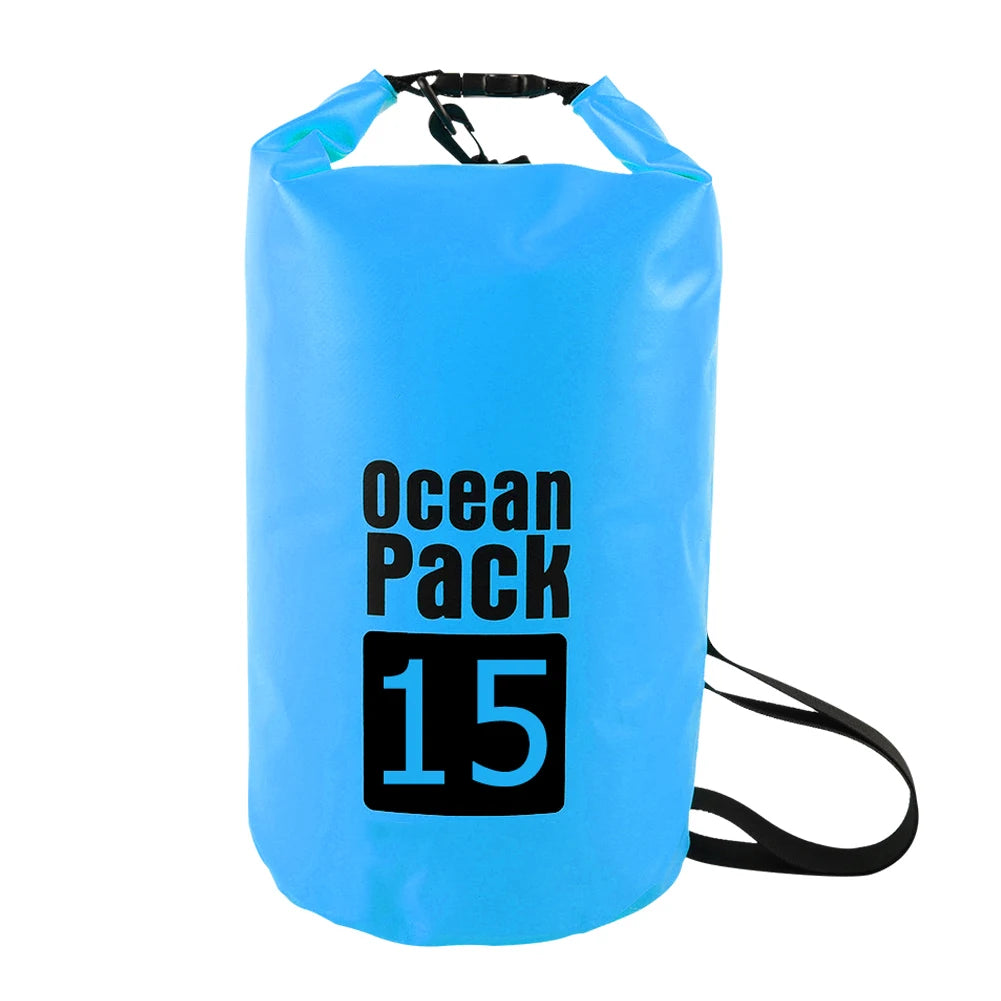 Bolsa Seca Impermeable 2L / 3L / 5L / 10L – Kayak, Balsa, Moto Acuática, Vela, Senderismo