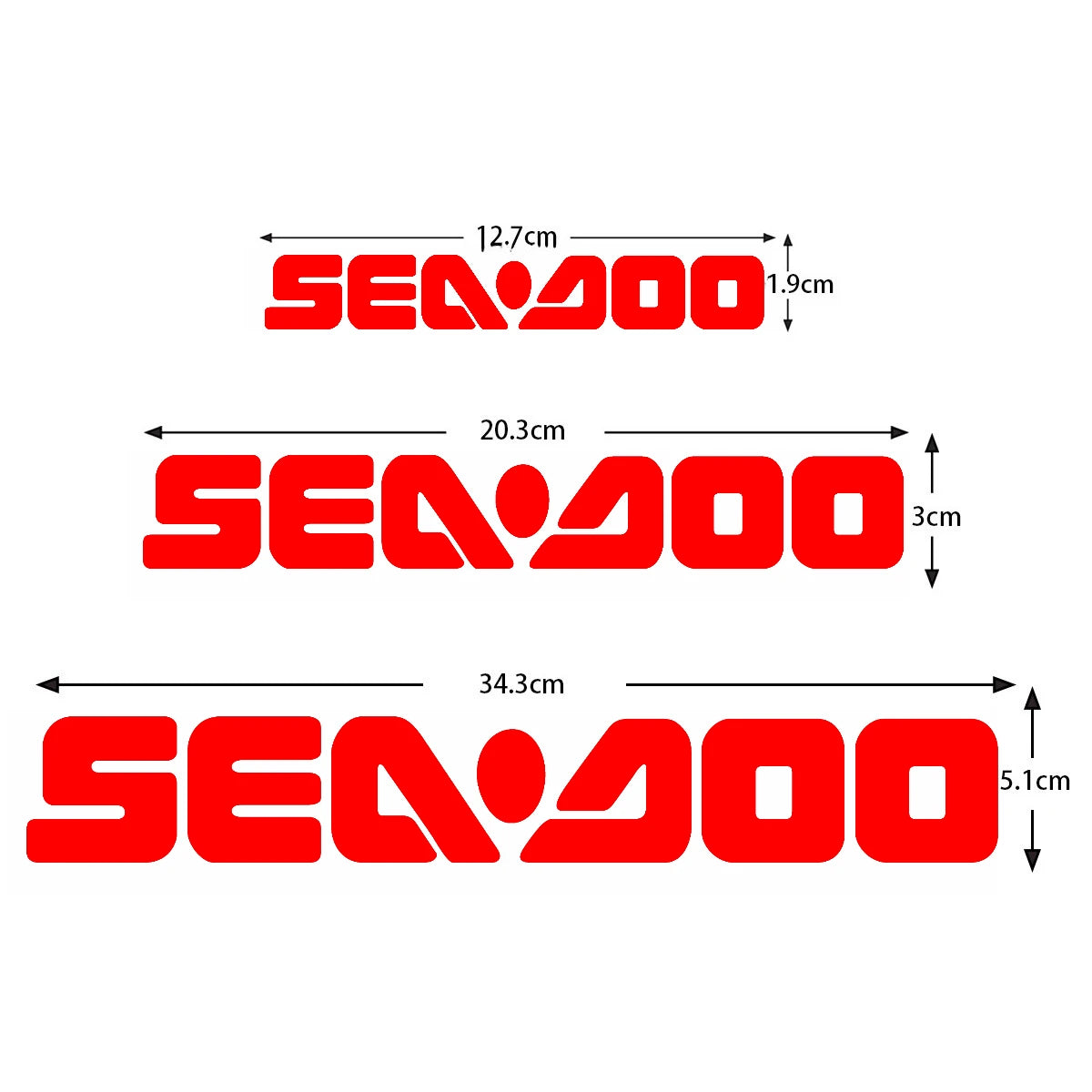 Stickers Vinyle Sea-Doo – Décalcomanies Jet Ski Réfléchissantes | Set ou Pièce