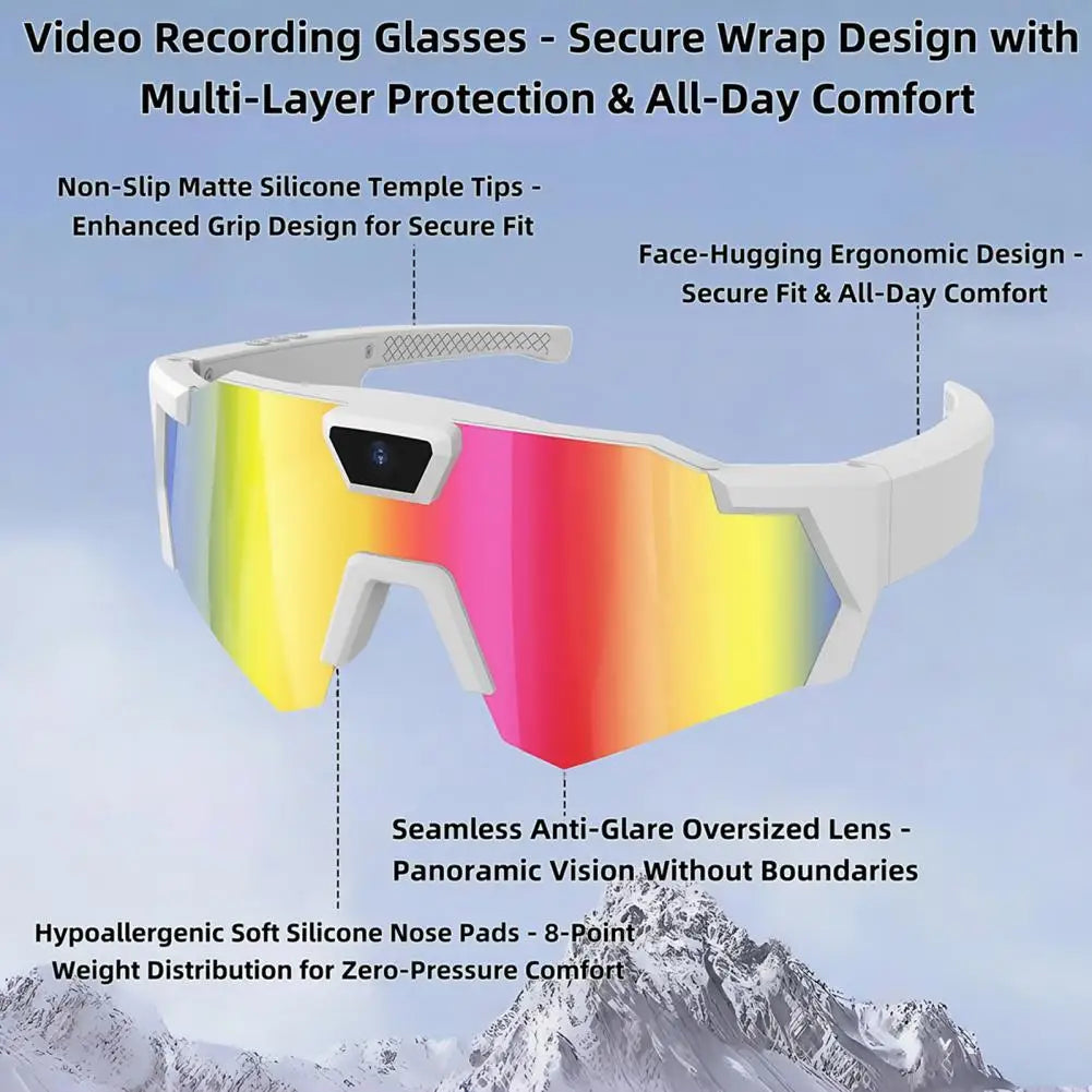Lunettes connectées caméra intégrée 4K – Vidéo 1080P, Photo 12MP, Wi-Fi | Sport & Outdoor