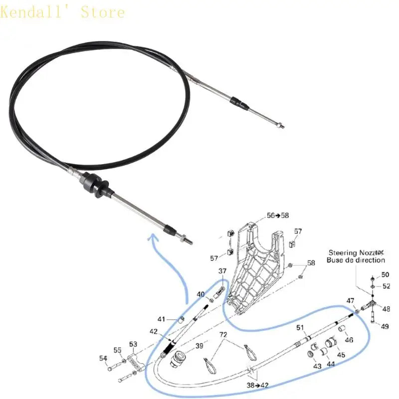 Câble de Direction Sea-Doo RXT / RXT-X / Wake – OEM 277001438 / 277001578 / 277001555 (2002–2014)
