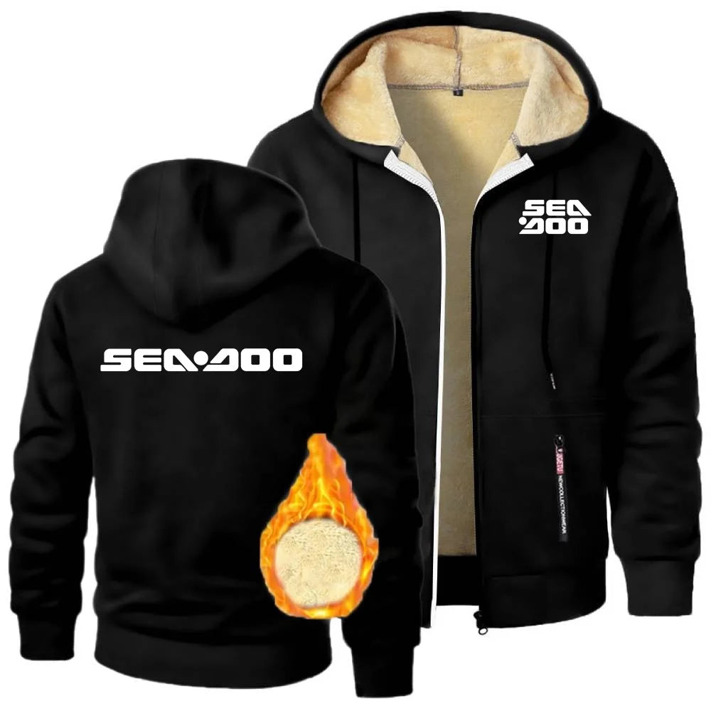 Chaqueta polar con capucha Sea-Doo BRP Invierno – Forro de lana cortavientos | 6 colores