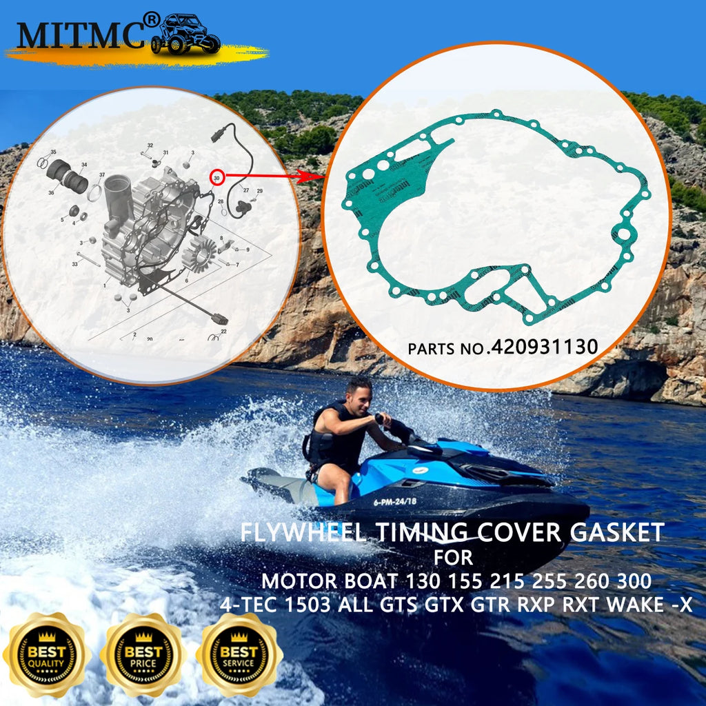 Junta cárter magneto / Tapa PTO – SEADOO 4-Tec 1503 – Ref. 420931130
