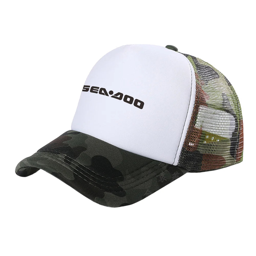 Sea-Doo Trucker Cap – Breathable Mesh, Unisex, Adjustable, Summer Motorcycle Boating