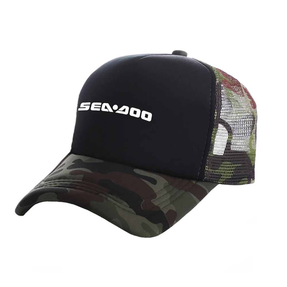 Sea-Doo Trucker Cap – Breathable Mesh, Unisex, Adjustable, Summer Motorcycle Boating