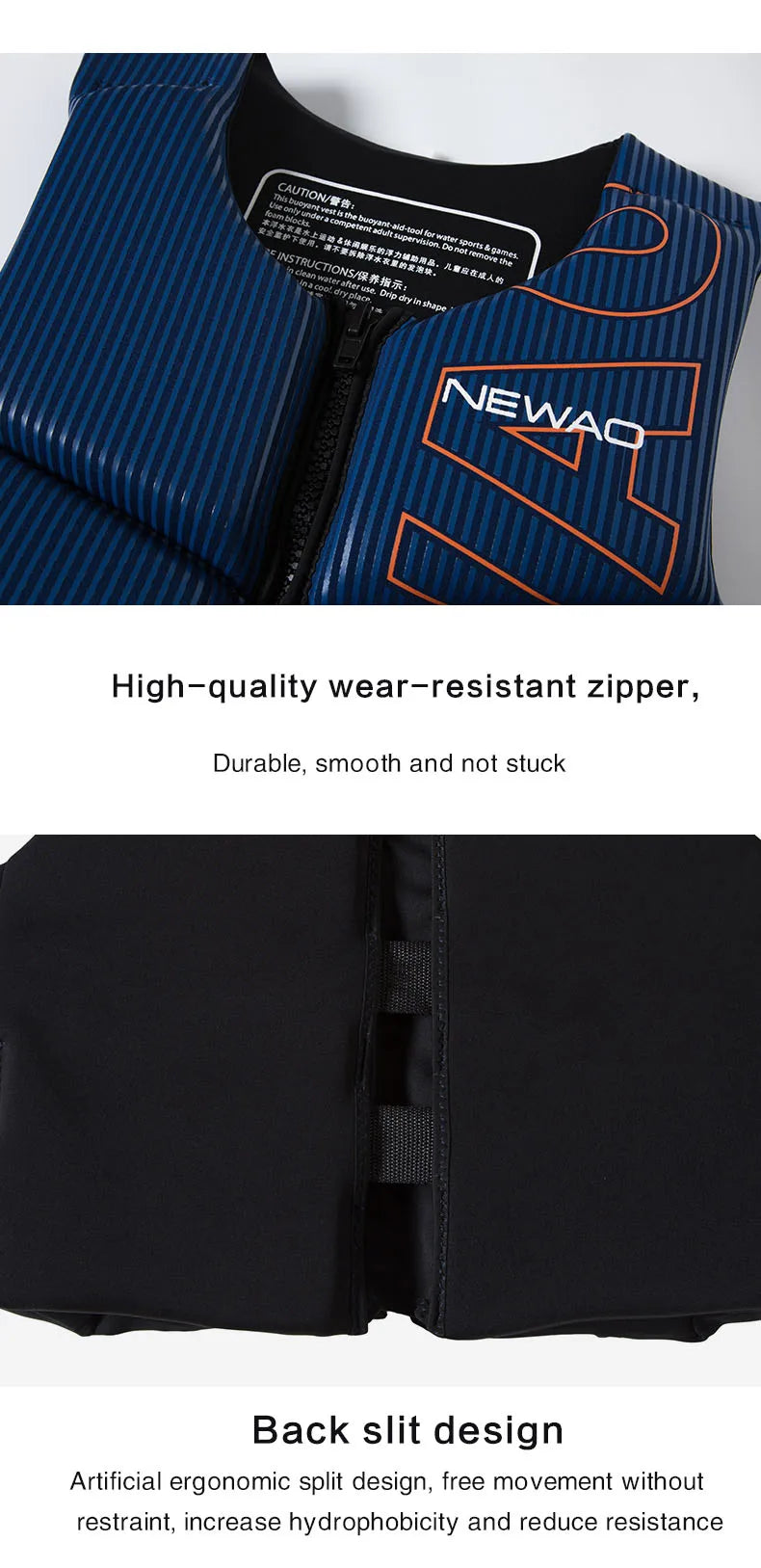 Gilet de Flotabilité Adulte Néoprène – CE – Jet Ski, Kayak, Surf, Rafting