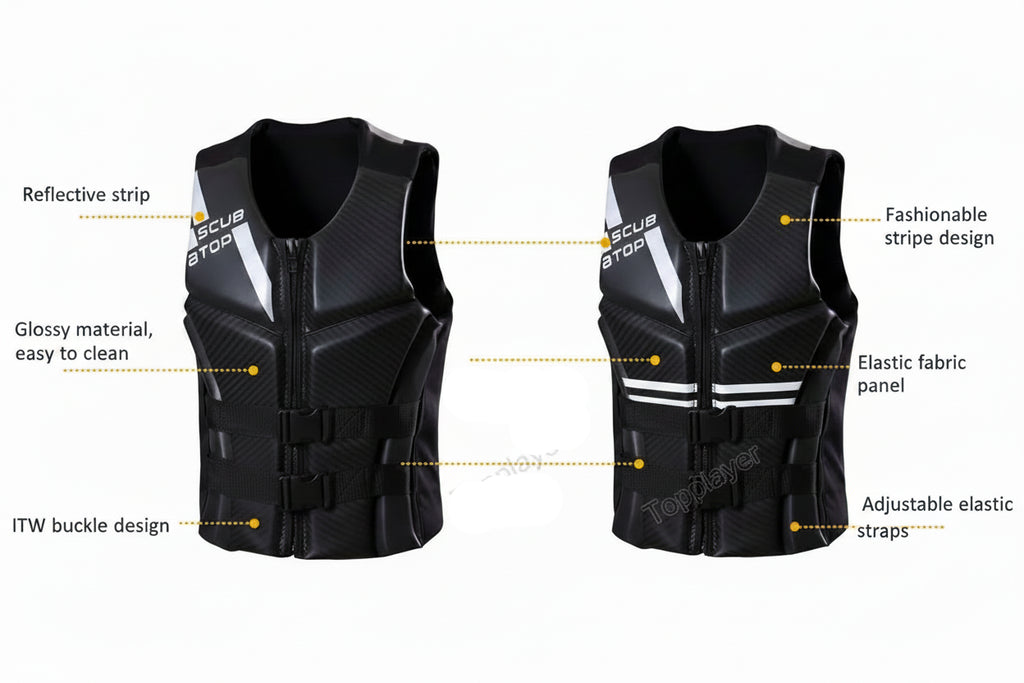 Gilet de Flotabilité Adulte Néoprène – CE – Jet Ski, Kayak, Surf, Rafting