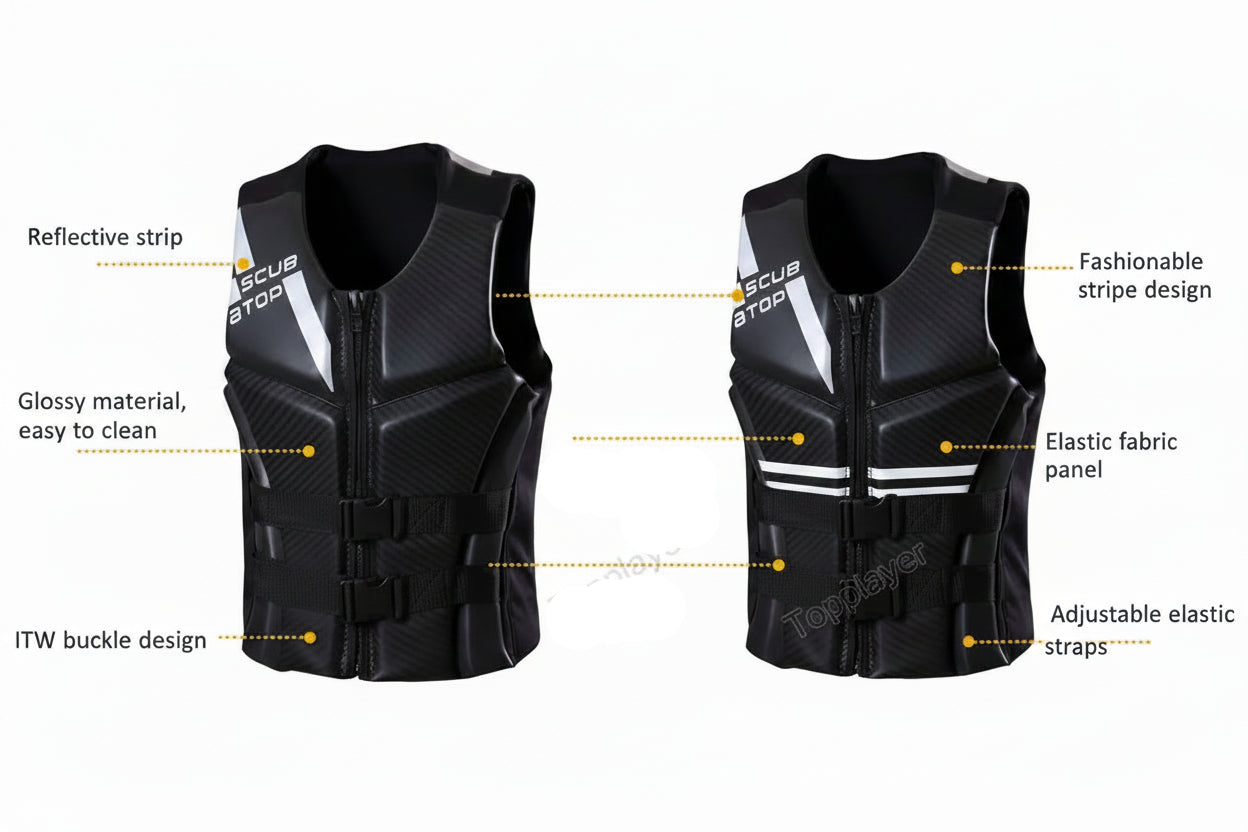 Gilet de Flotabilité Adulte Néoprène – CE – Jet Ski, Kayak, Surf, Rafting