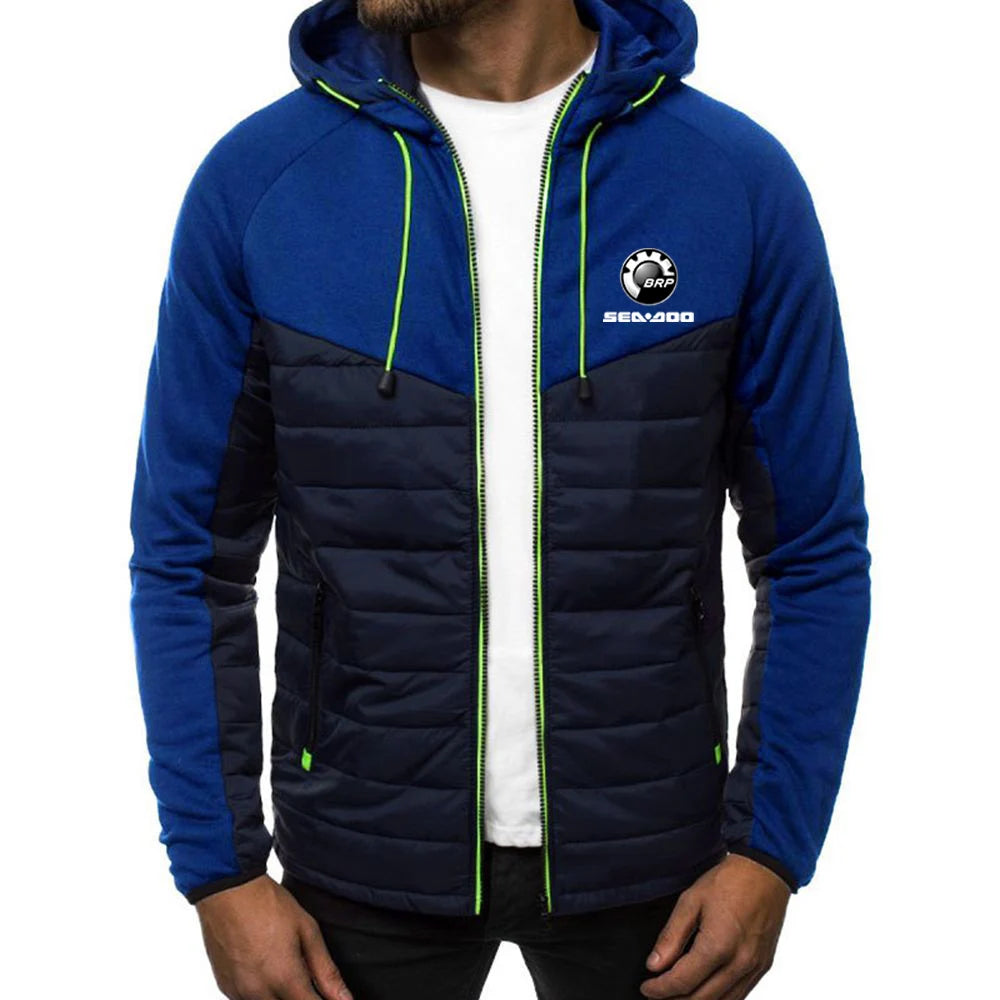 Chaqueta con cremallera Sea-Doo – Sudadera con capucha y logotipo de retazos BRP Primavera/Otoño