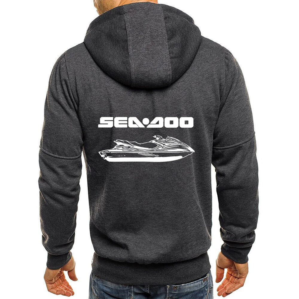 Sweat zippé à capuche Sea-Doo en coton – 3 coloris | S à 4XL