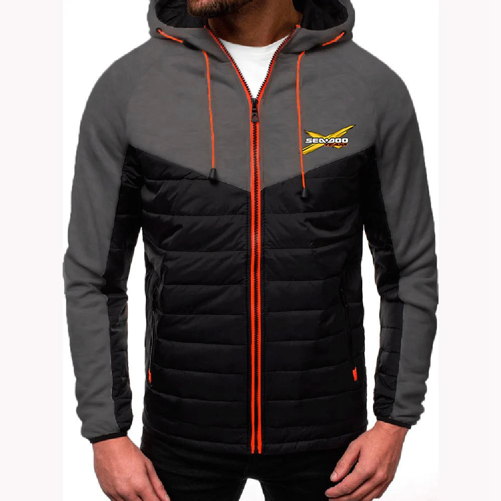 Chaqueta con cremallera Sea-Doo – Sudadera con capucha y logotipo de retazos BRP Primavera/Otoño