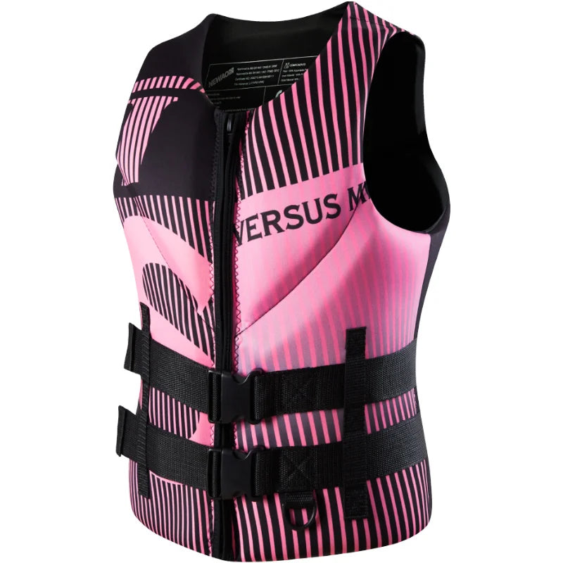 Giubbotto di Galleggiamento Adulto in Neoprene Rosa – Super Galleggiabilità – Jet Ski, Kayak, Surf | S a 2XL