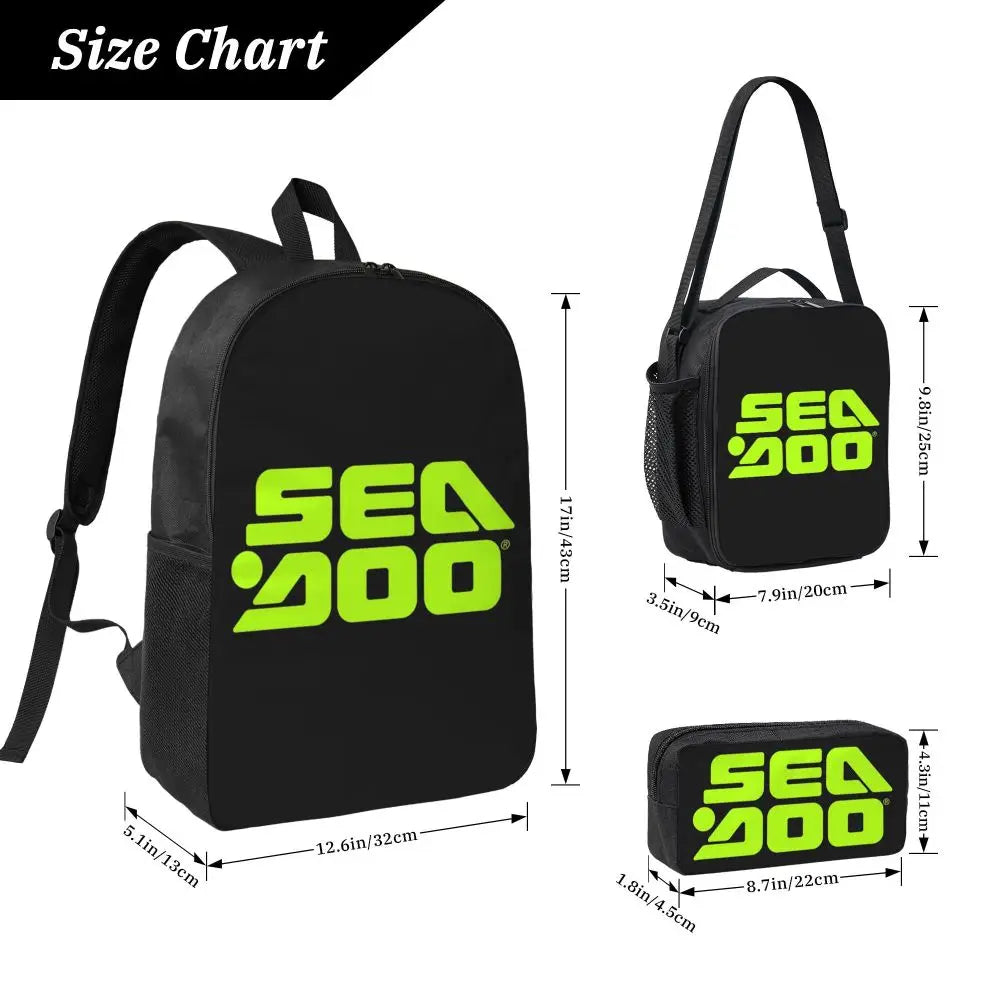 Set 3 Pezzi Sea-Doo BRP Marine – Zaino + Borsa Termica + Astuccio | Scuola & Nautica