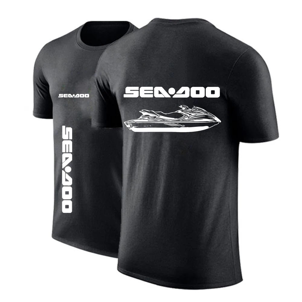 Camiseta de cuello redondo y manga corta - Logotipo de SEADOO y moto acuática