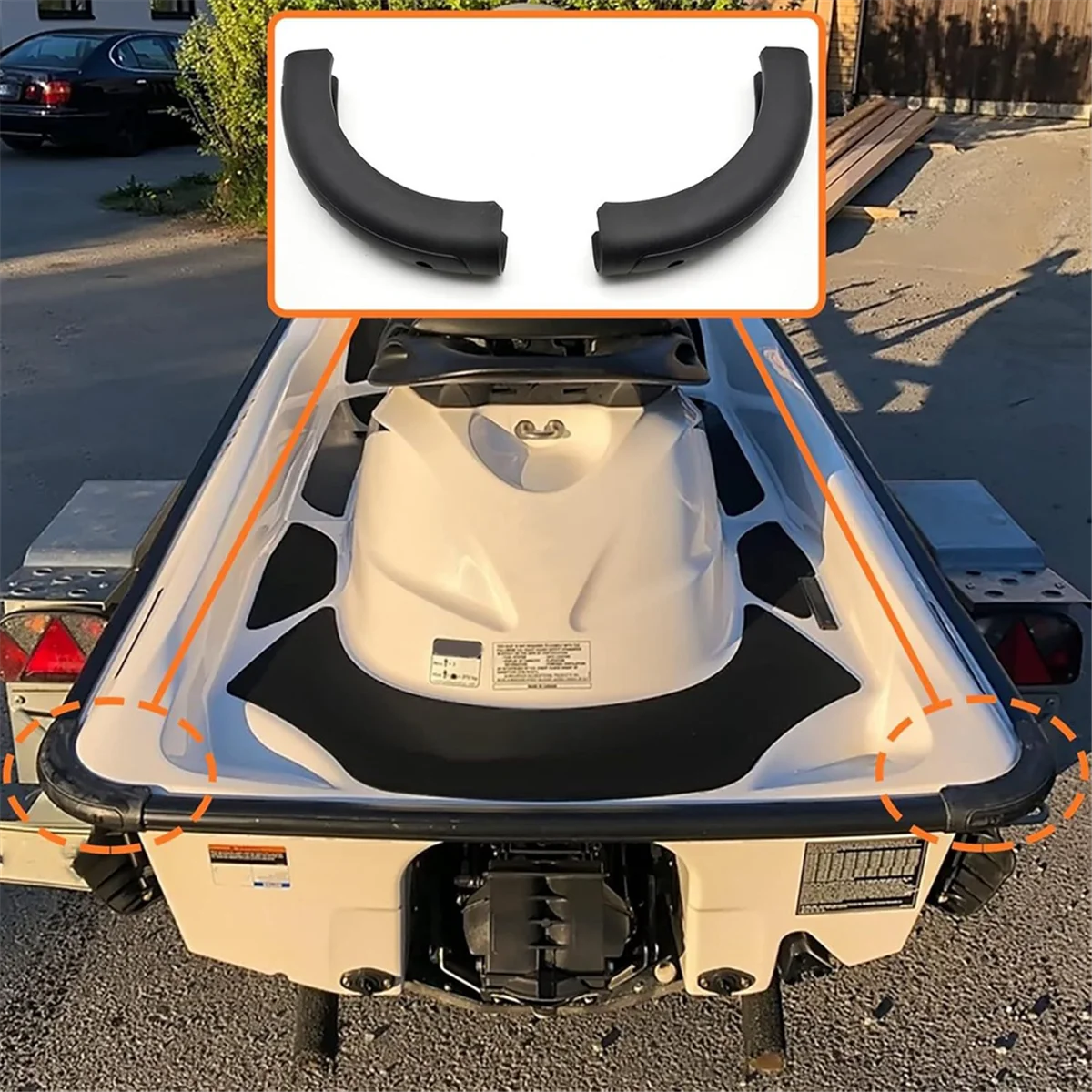 Defensa trasera Sea-Doo GTI GTX RXP RXT Wake Pro SE – Paquete de 2 (núm. de pieza 291001571 / 291002244)