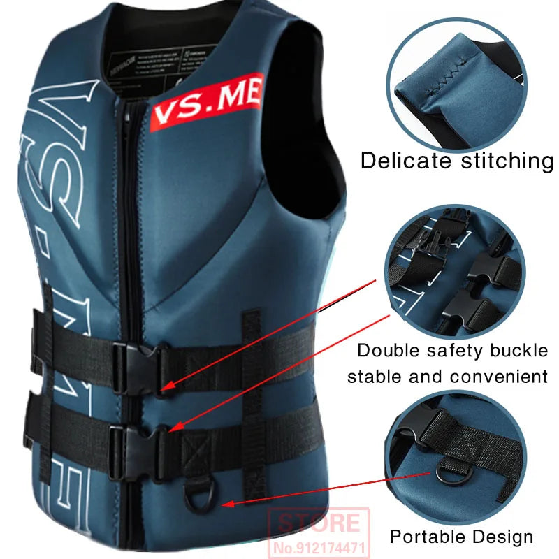 Gilet de Flotabilité Adulte Néoprène – CE – Jet Ski, Kayak, Surf, Rafting