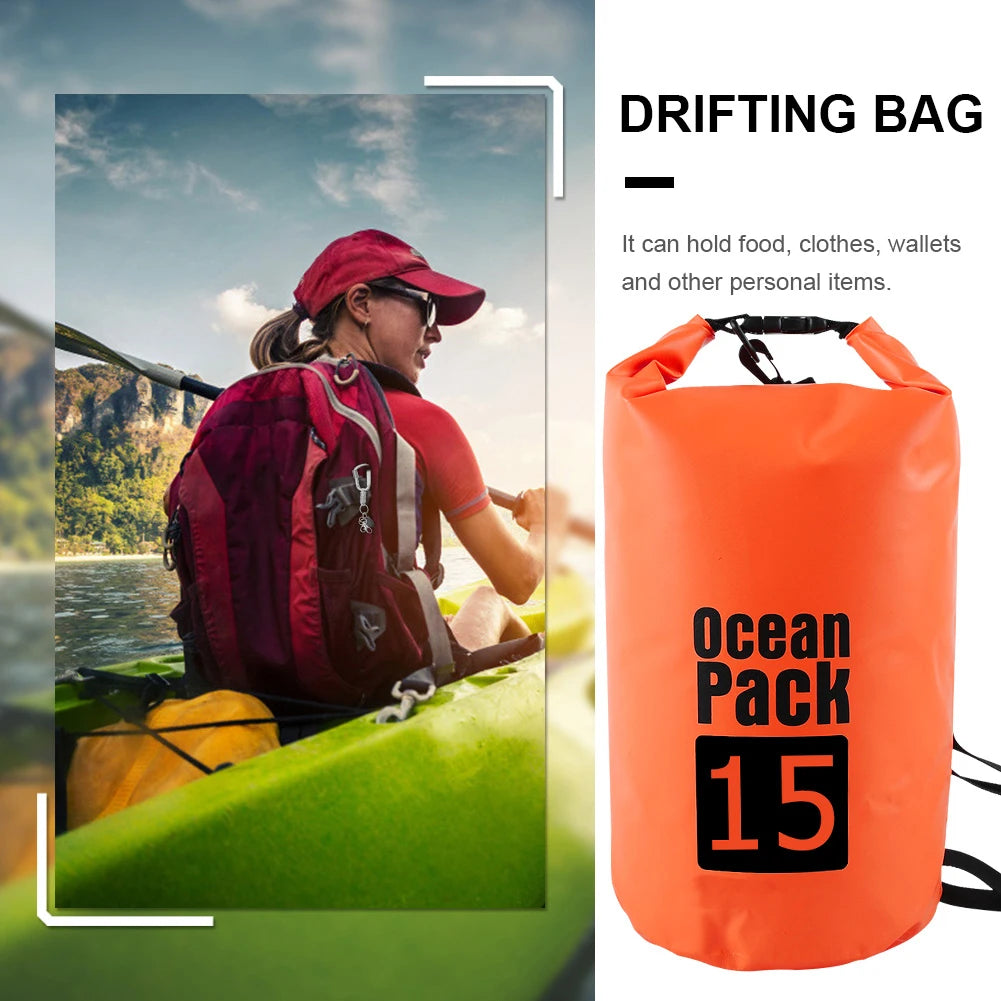 Bolsa Seca Impermeable 2L / 3L / 5L / 10L – Kayak, Balsa, Moto Acuática, Vela, Senderismo