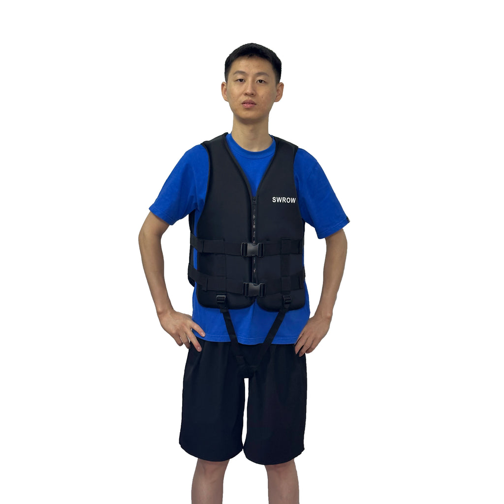 Gilet de Flottabilité SWROW Néoprène – Enfant & Adulte – Kayak, Surf, Rafting | XS à XL