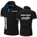 Polo Moto Sea-Doo – Manches Courtes, Col Boutonné, Coupe Casual