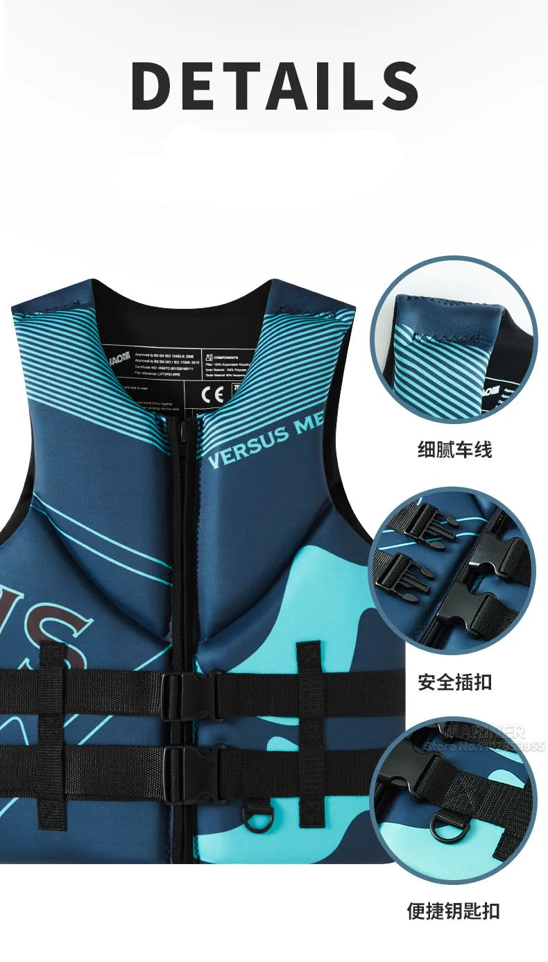 Chaleco de flotabilidad de neopreno – Chaleco de competición/impacto – Moto acuática, surf, kayak, wakeboard