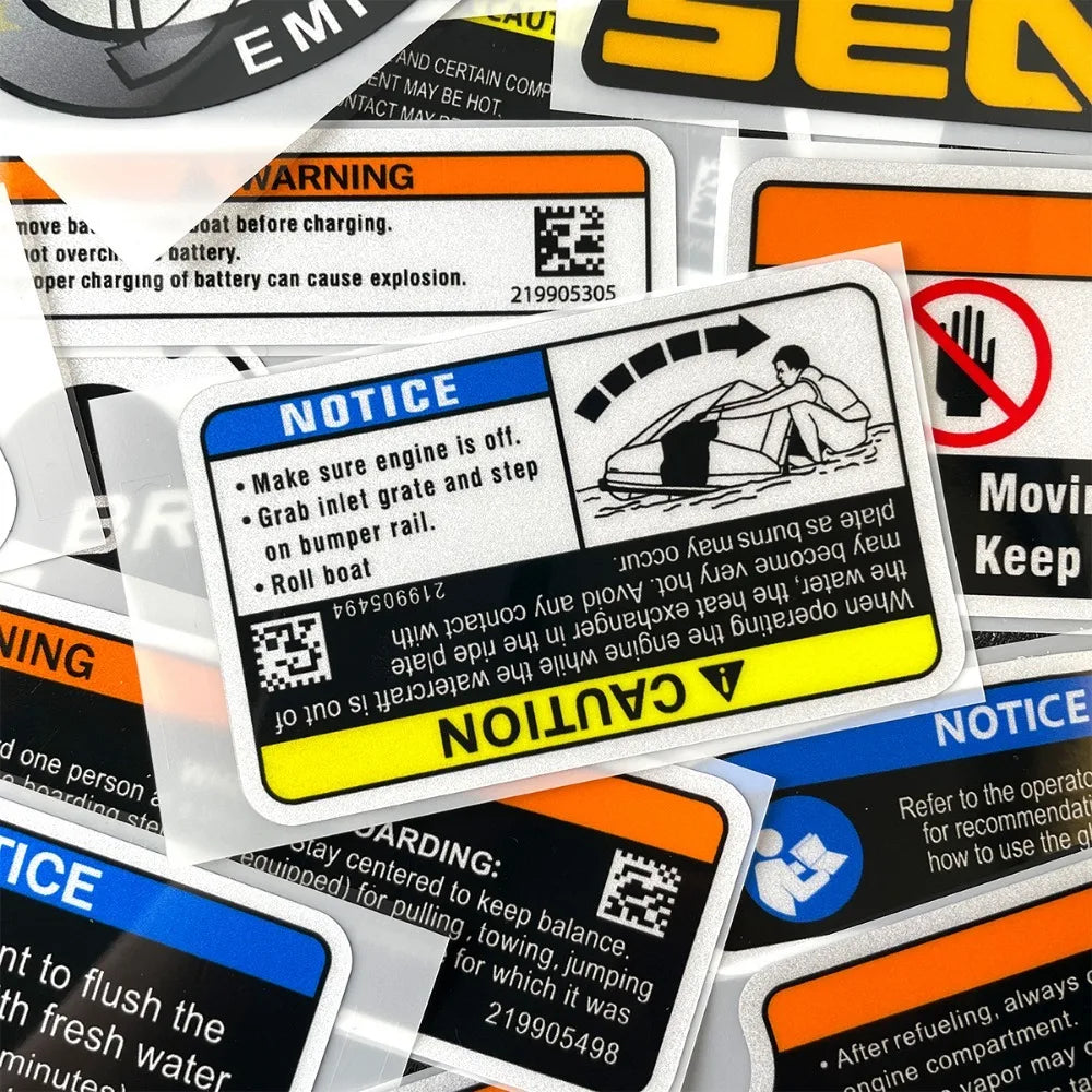 Kit Stickers Réfléchissants Sea-Doo Spark 300 – Décalcomanies Étanches BRP