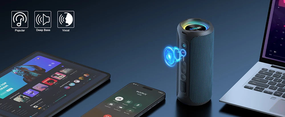 Enceinte Bluetooth Portable Ortizan X8 Pro – 40W, IPX7, RGB, 30h d'autonomie