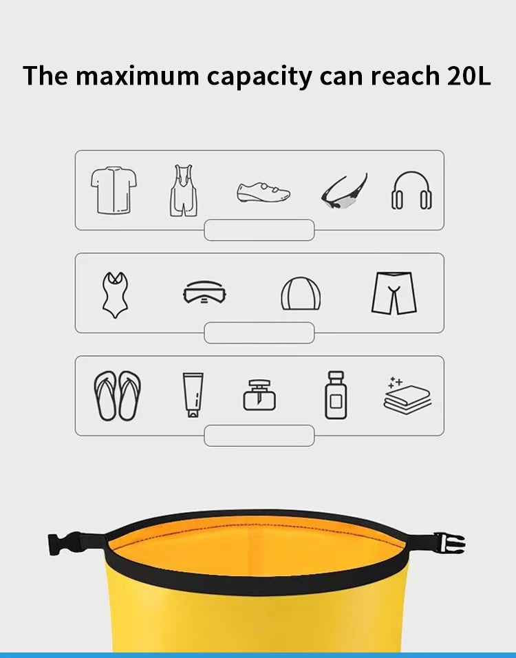 Maike Dry Bag – 5L / 10L / 15L – Kayaking, Jet Skiing, Hiking