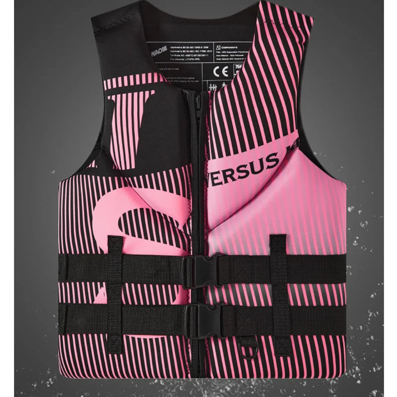 Giubbotto di Galleggiamento Adulto in Neoprene Rosa – Super Galleggiabilità – Jet Ski, Kayak, Surf | S a 2XL