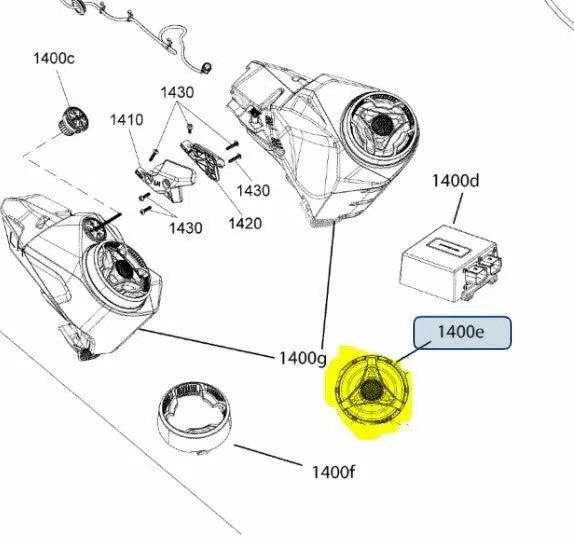 Haut-parleur SeaDoo OEM 278003463 — GTI / GTX / GTR / RXT
