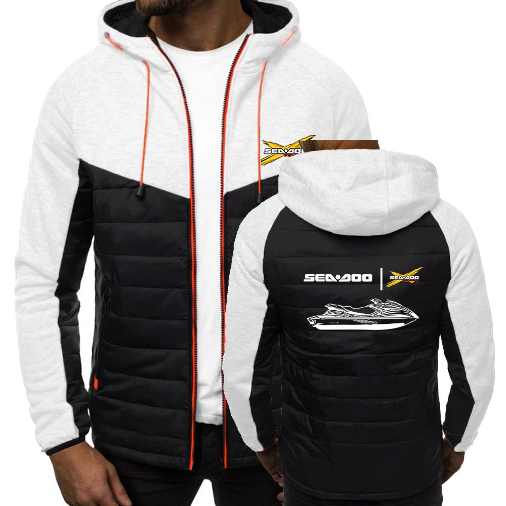 Veste Zippée Sea-Doo – Hoodie Patchwork Logo BRP Printemps/Automne