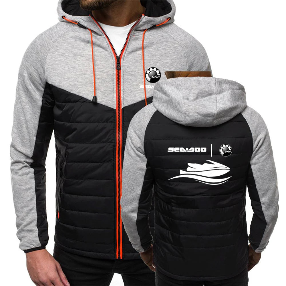 Veste Zippée Sea-Doo – Hoodie Patchwork Logo BRP Printemps/Automne