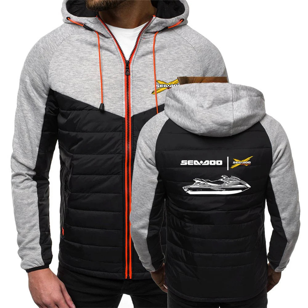 Veste Zippée Sea-Doo – Hoodie Patchwork Logo BRP Printemps/Automne