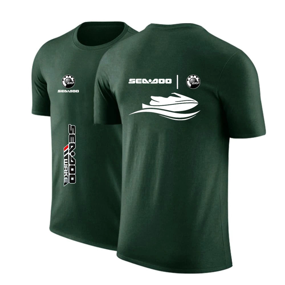 Camiseta Sea-Doo – Algodón Casual Cuello Redondo Manga Corta