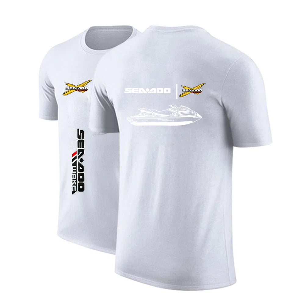 Camiseta Sea-Doo – Algodón Casual Cuello Redondo Manga Corta