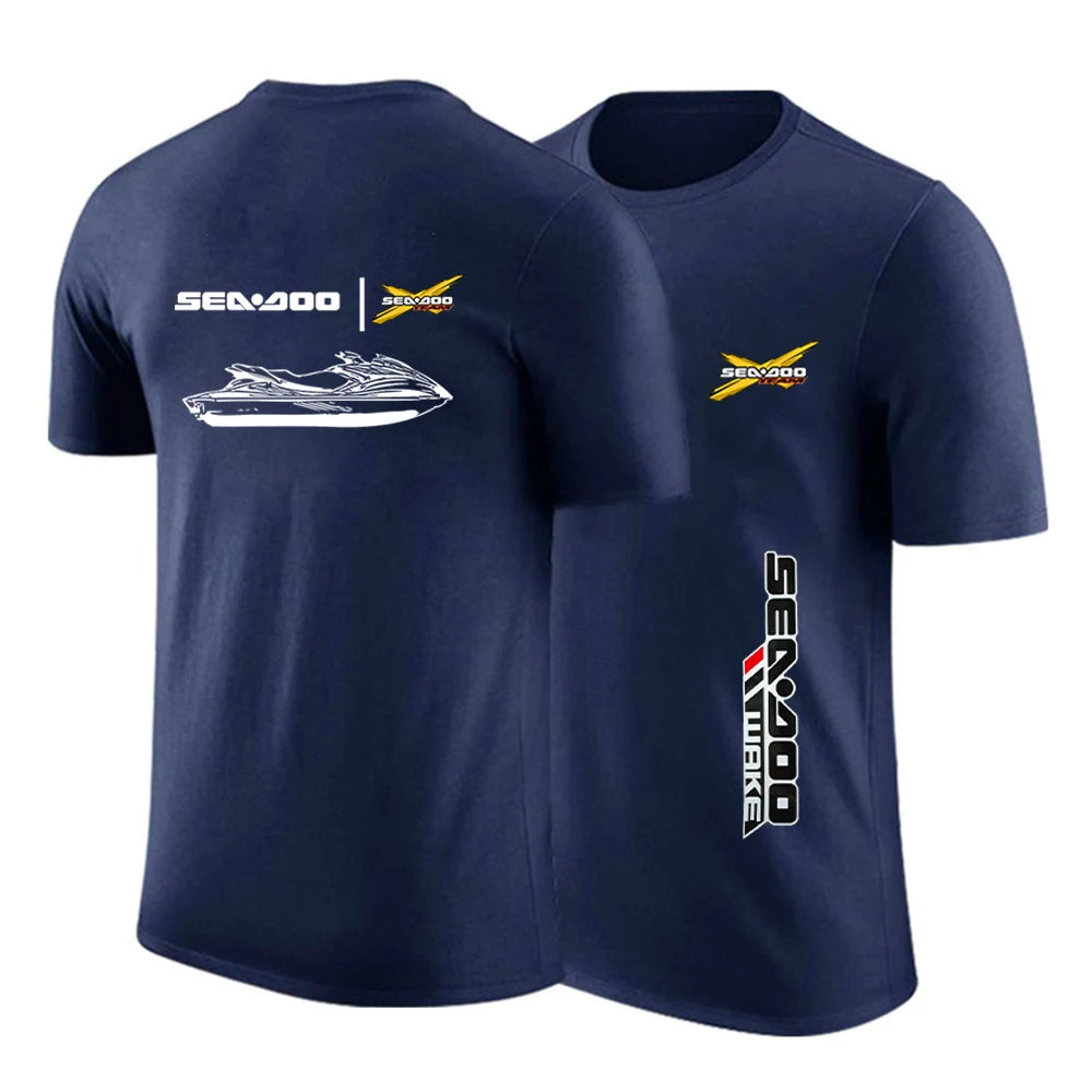 Camiseta Sea-Doo – Algodón Casual Cuello Redondo Manga Corta