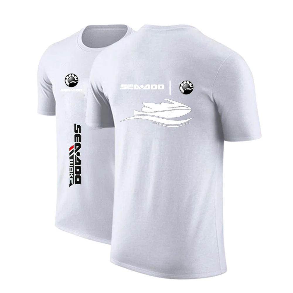 Camiseta Sea-Doo – Algodón Casual Cuello Redondo Manga Corta