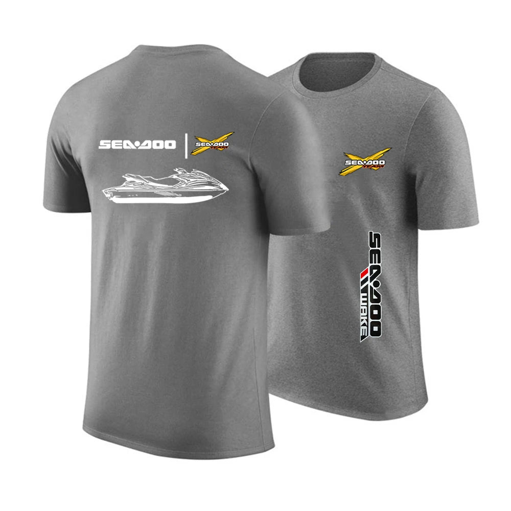 Camiseta Sea-Doo – Algodón Casual Cuello Redondo Manga Corta