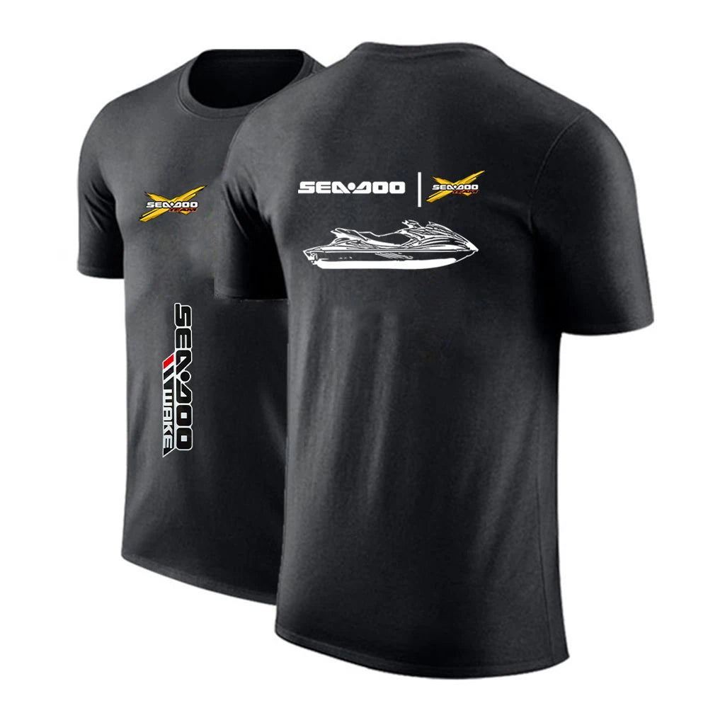 Camiseta Sea-Doo – Algodón Casual Cuello Redondo Manga Corta