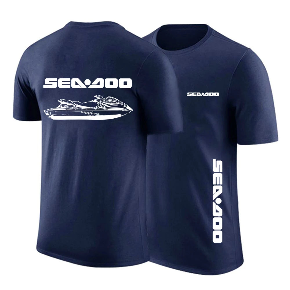 Camiseta de cuello redondo y manga corta - Logotipo de SEADOO y moto acuática