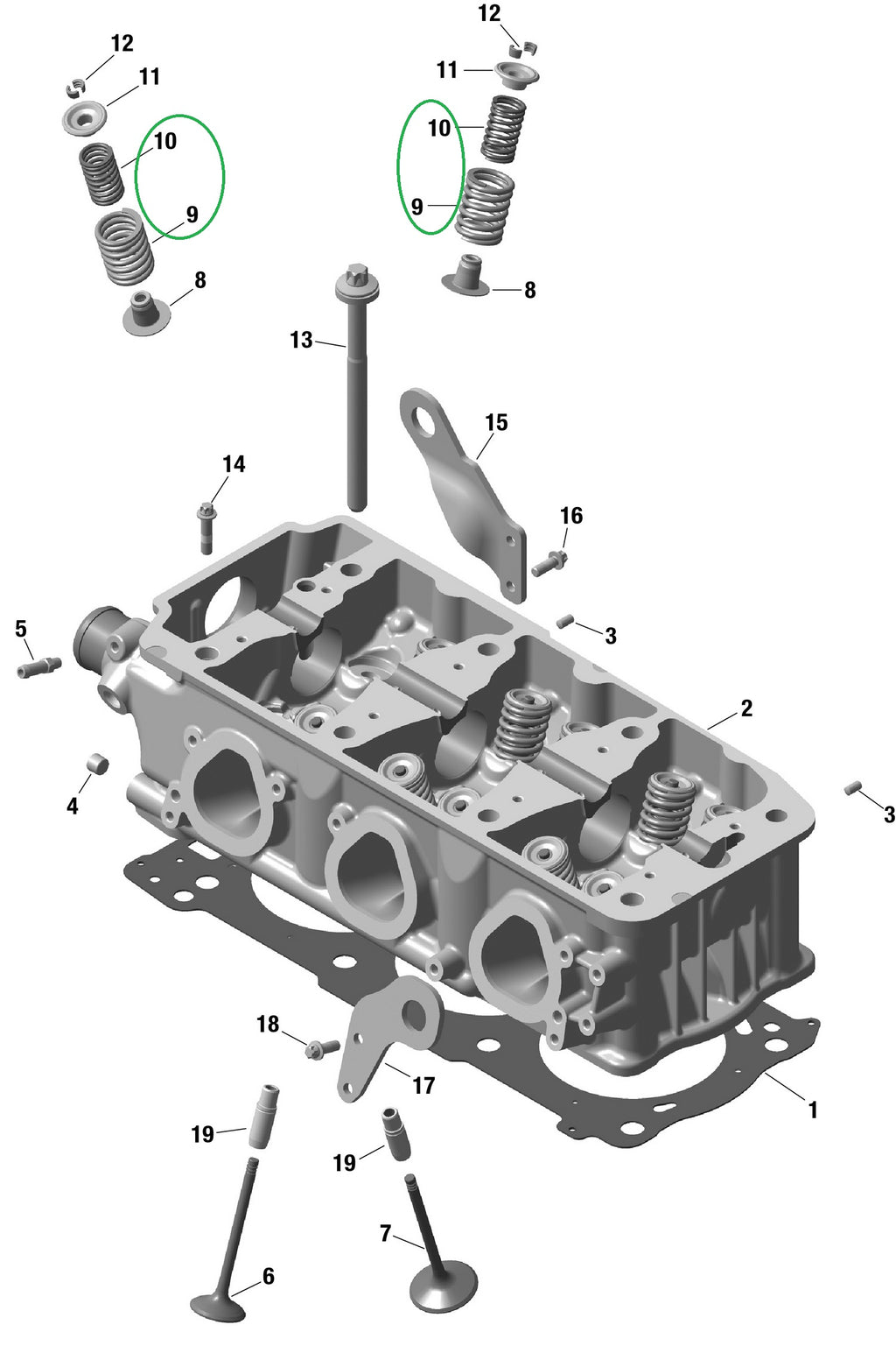 Kit 12 ressorts de soupape doubles Sea-Doo 4-TEC 1503/1630 – 5238180 / 0462526