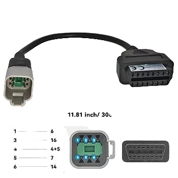 Cavo Adattatore Diagnostica OBD2 6 Pin a 16 Pin – BRP / Bombardier / Can-Am / Sea-Doo