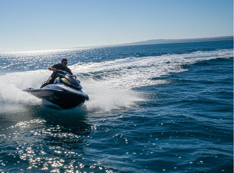 jetski en mer