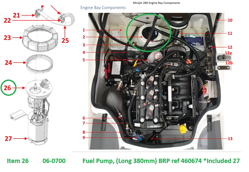 Pompe à Carburant Rotax SEADOO & WILLIAMS Tender – OEM 275500996